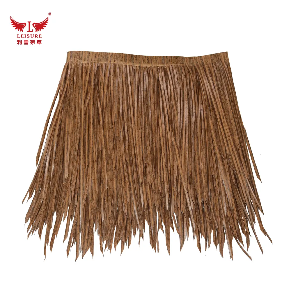 brown LEISURE THATCH restaurant awning, gazebo straw tile, straw house tile, seaside building simulation thatched