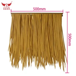 Alternative view of Yellow LEISURE THATCH leisure hotel, environmental protection, imitation natural thatched grass, resort thatched pavilion