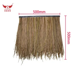 Alternative view of Yellow brown LEISURE THATCH simulation thatched building roof, simulation thatched villa roof decoration
