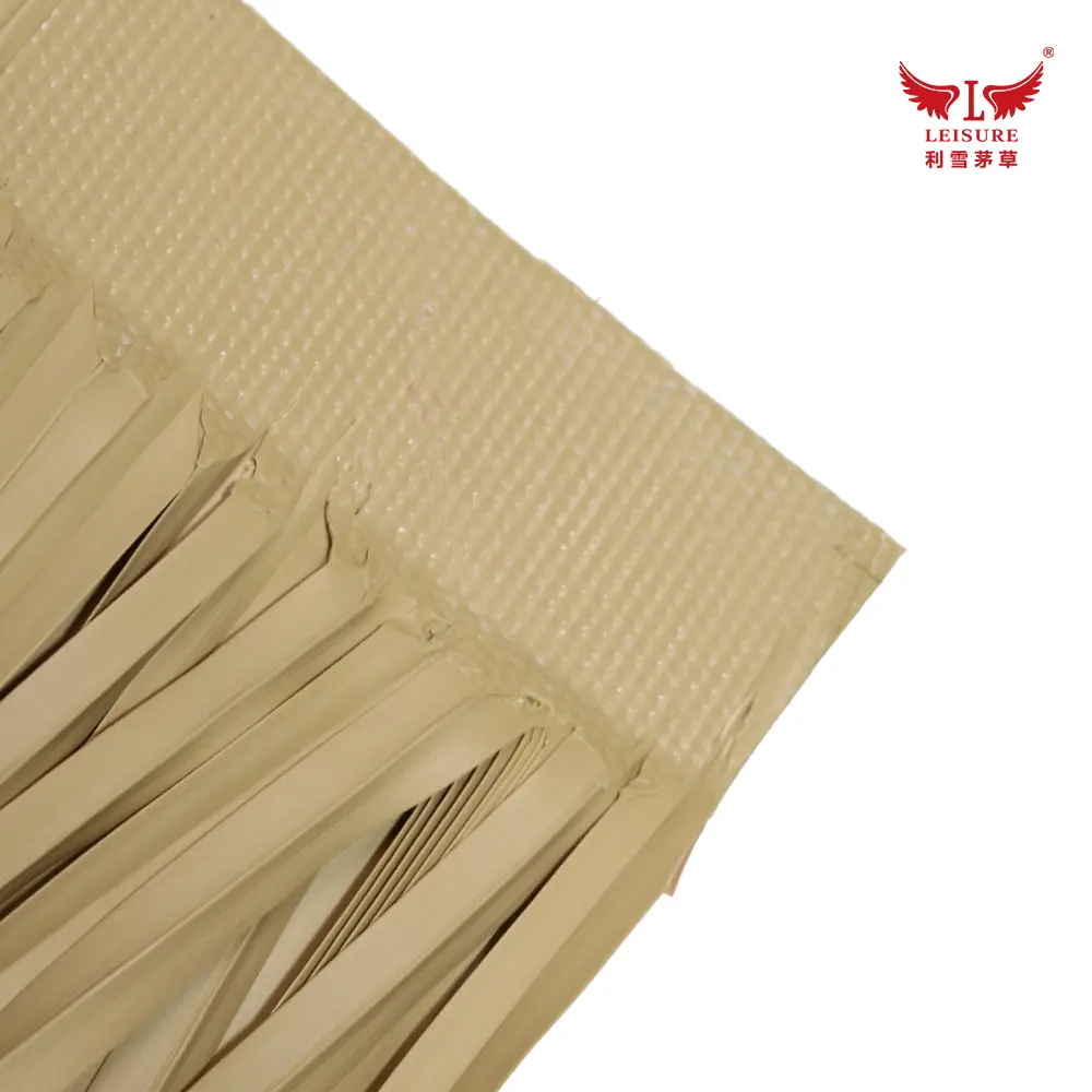 Light yellow LEISURE THATCH private villa simulation thatched roll public building simulation thatched roll, private house decoration simulation thatched roll - Image 5