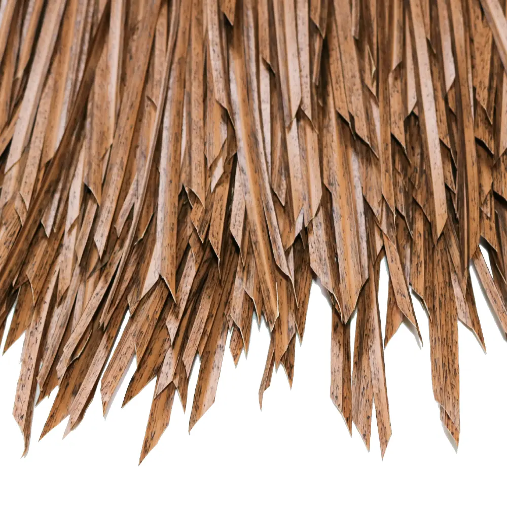 brown LEISURE THATCH restaurant awning, gazebo straw tile, straw house tile, seaside building simulation thatched - Image 4