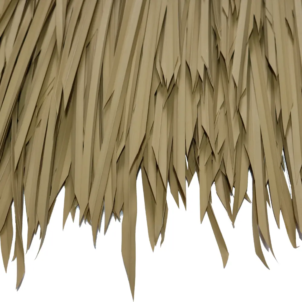 Light yellow LEISURE THATCH private villa simulation thatched roll public building simulation thatched roll, private house decoration simulation thatched roll - Image 3