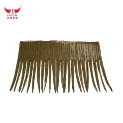 brown LEISURE THATCH scenic spot simulation palm leaf, simulation thatched roof palm leaf, palm leaf net red wooden house