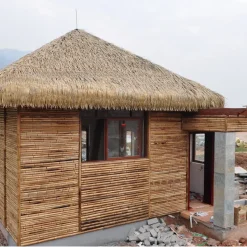 Alternative view of Beige LEISURE THATCH synthetic aluminum thatched pavilion, synthetic aluminum thatched park building, synthetic aluminum interior decoration manufacturer