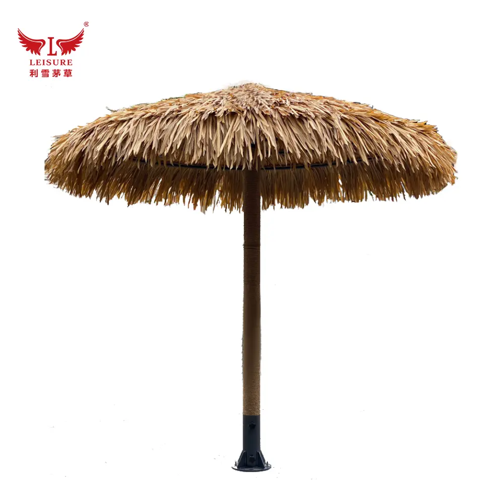 light yellow LEISURE THATCH resort, public building simulation thatched umbrella, courtyard simulation thatched umbrella