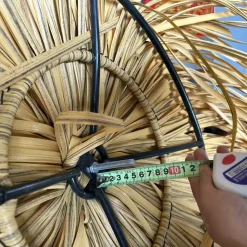 Alternative view of Yellow LEISURE THATCH Resort, Public Building Simulation Terrier Simulation Thatch Umbrella, Courtyard Terrier Simulation Thatch Umbrella