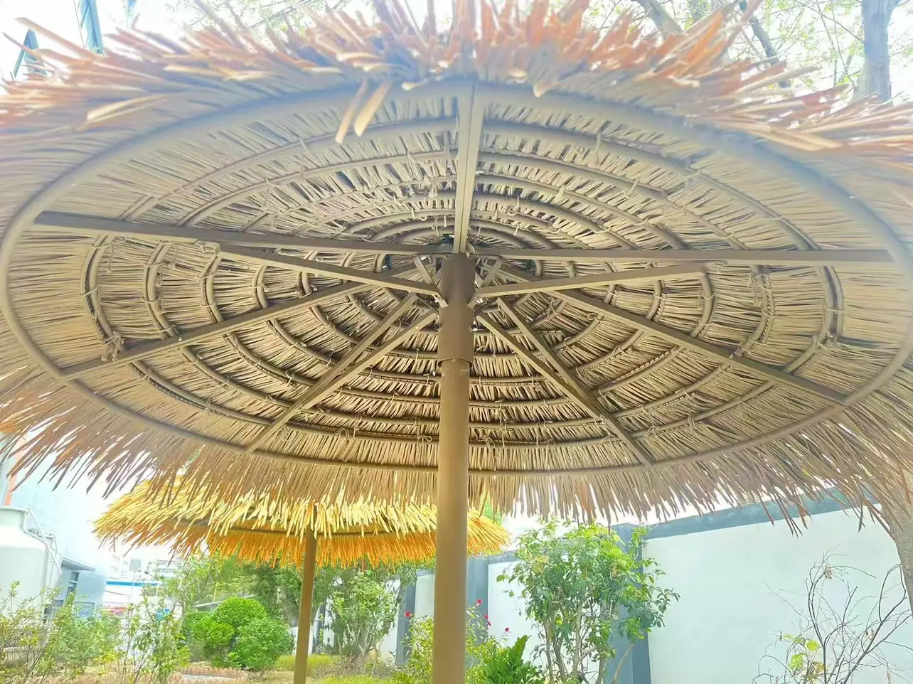 Brown LEISURE THATCH resort, public building simulation simulation thatched umbrella, courtyard simulation thatched umbrella - Image 4